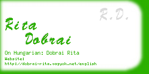 rita dobrai business card